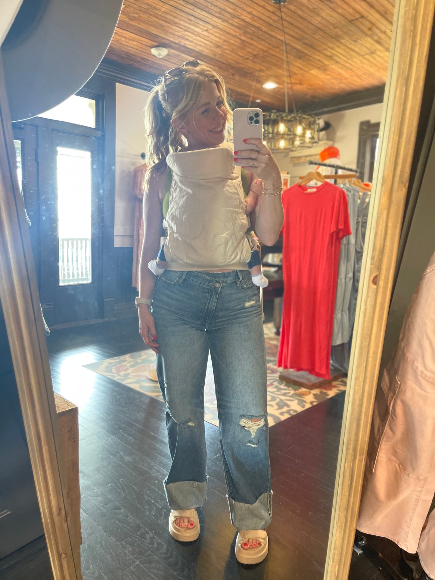 Crossover Distressed Dad Jean