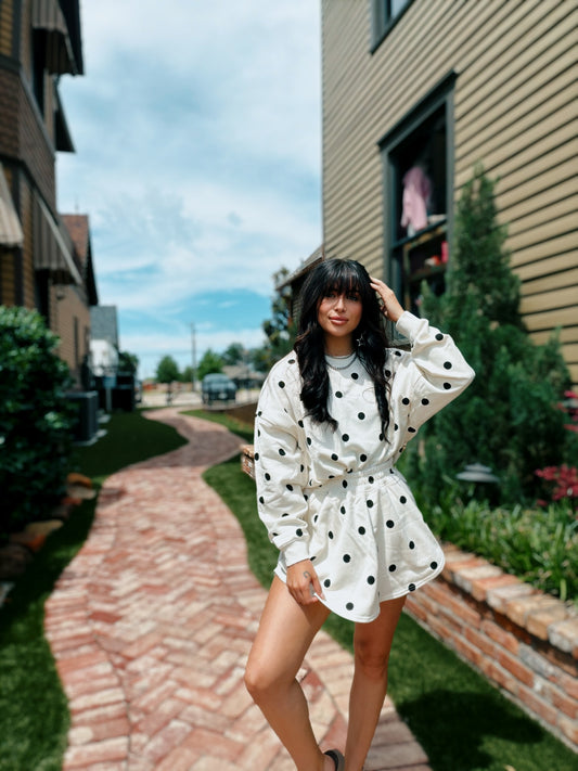 Ivory Polka Dot Set
