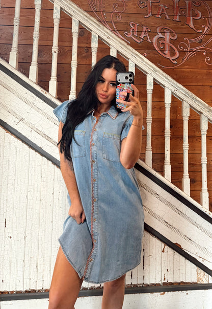 Sunset Denim Dress