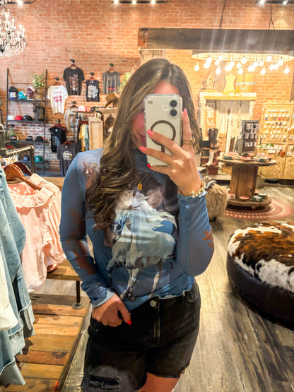 Wilder Horses Mesh Top