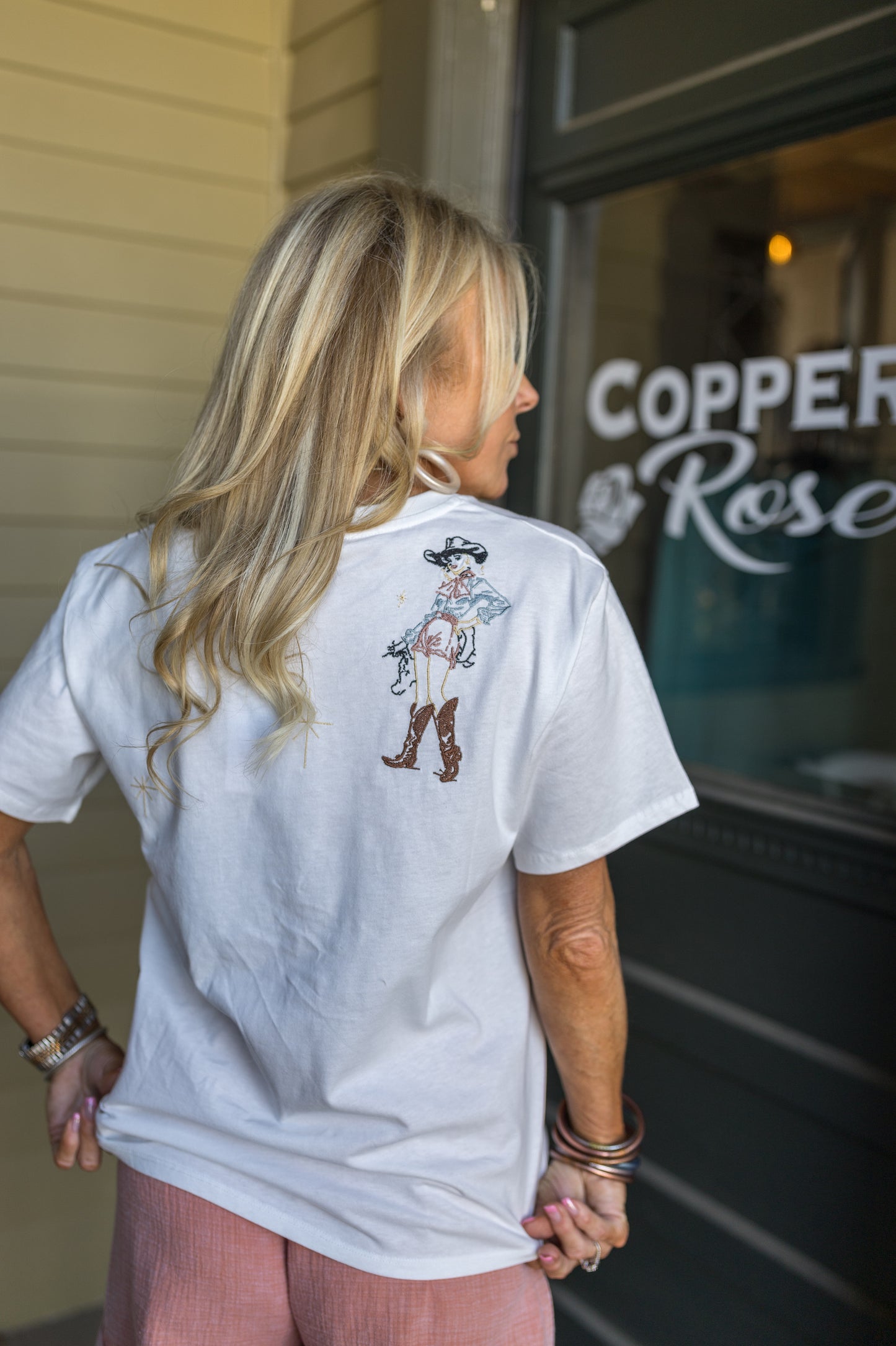 Miranda Embroidered Western Tee