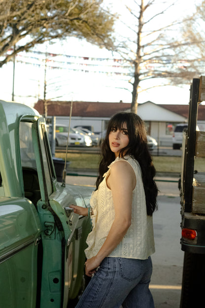 Lacy Tie Sweater Top