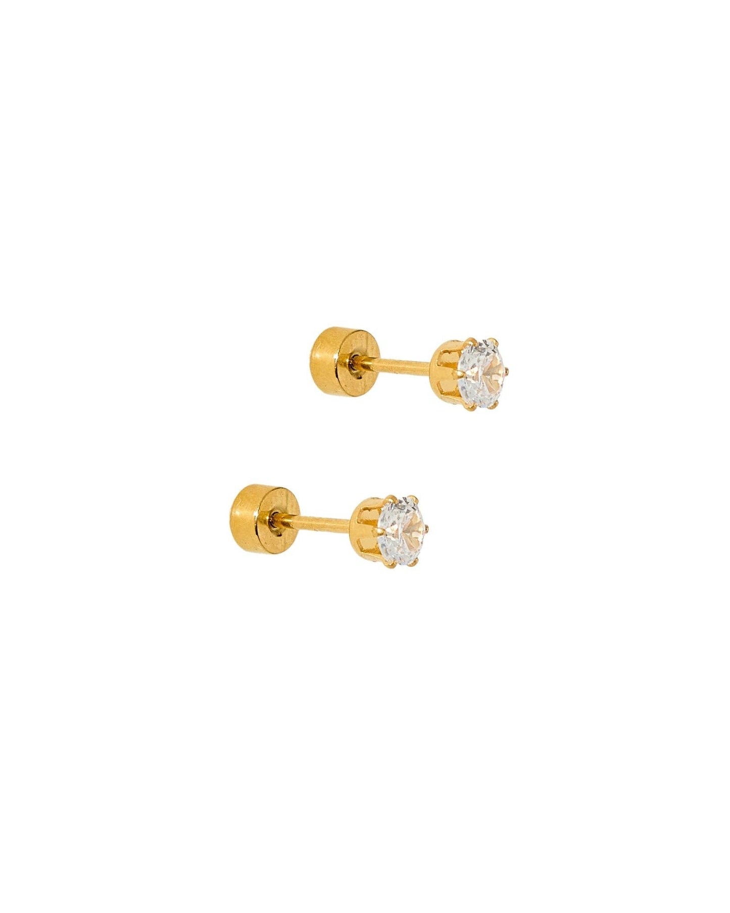 Screwback Stud Earrings - Helen Gold