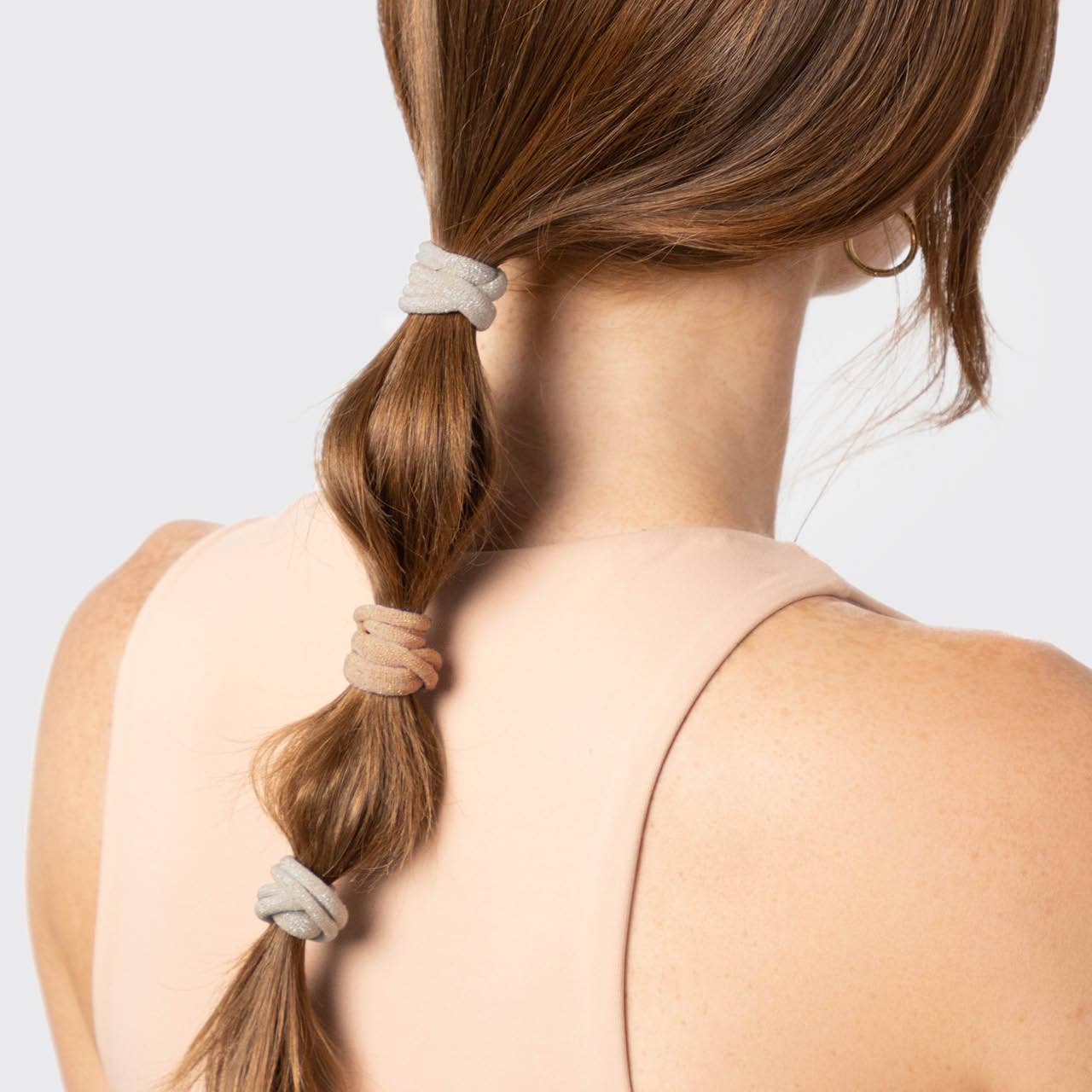 Recycled Nylon Glitter Elastics 12pc