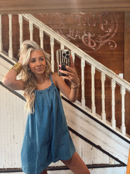 Blue Jean Baby Romper