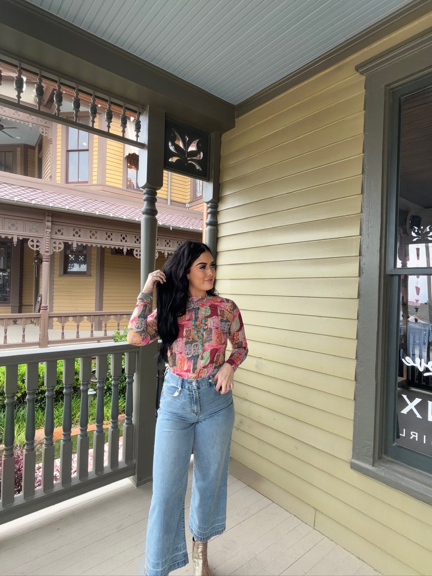 Kicking Boots Mesh Top