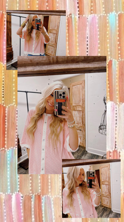 Blush Dottie Top