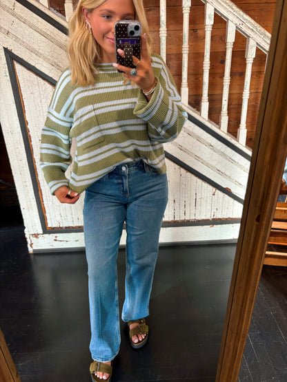 Olive Fall Weather Sweater