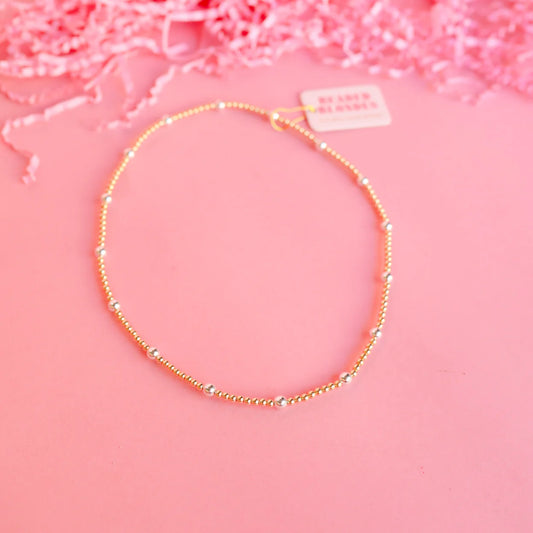 Olive Gold w/ Silver Necklace