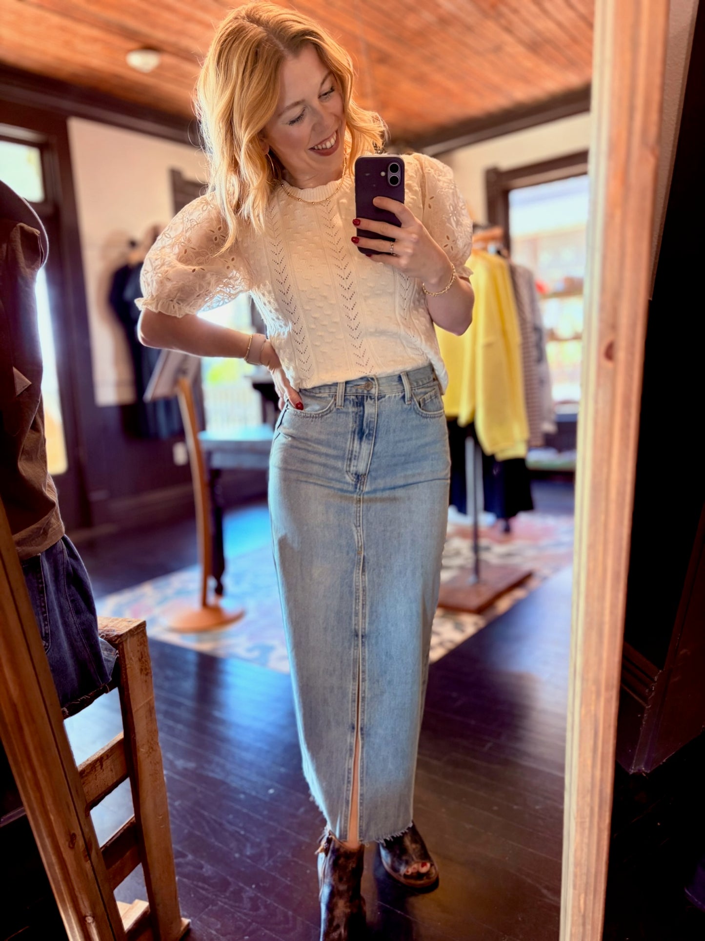 Thrill Ride Denim Skirt