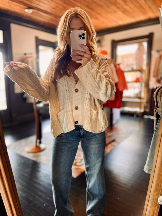 Cable Knit Cutie Cardi