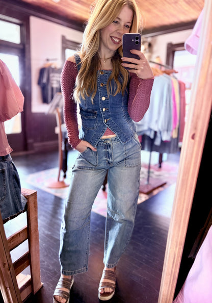 Denim Corset Vest