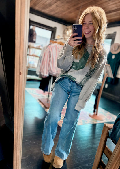 Faded Varsity Pullover