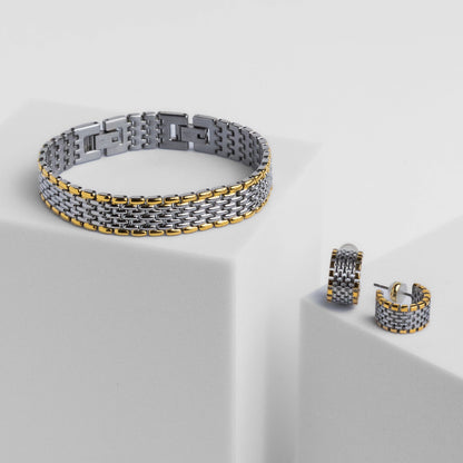 Waterproof Chunky Two-Tone Bracelet