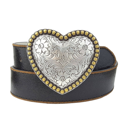 Western Heart Buckle Belt