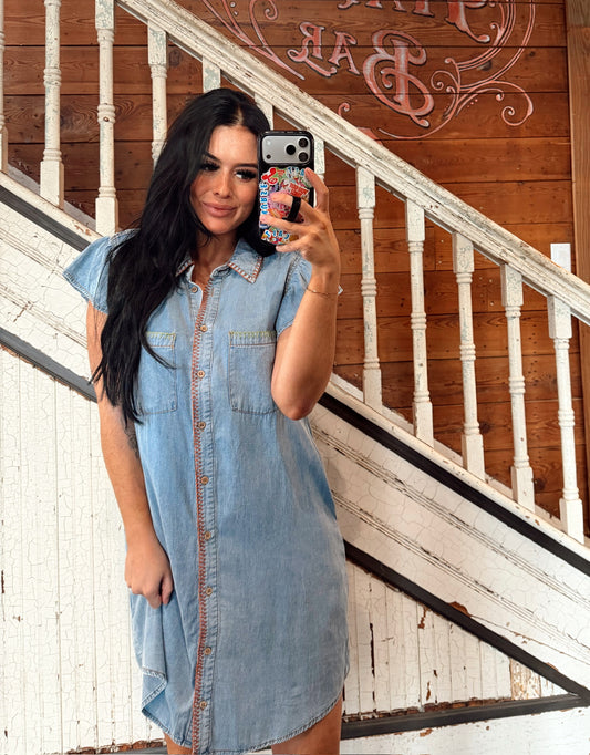 Sunset Denim Dress