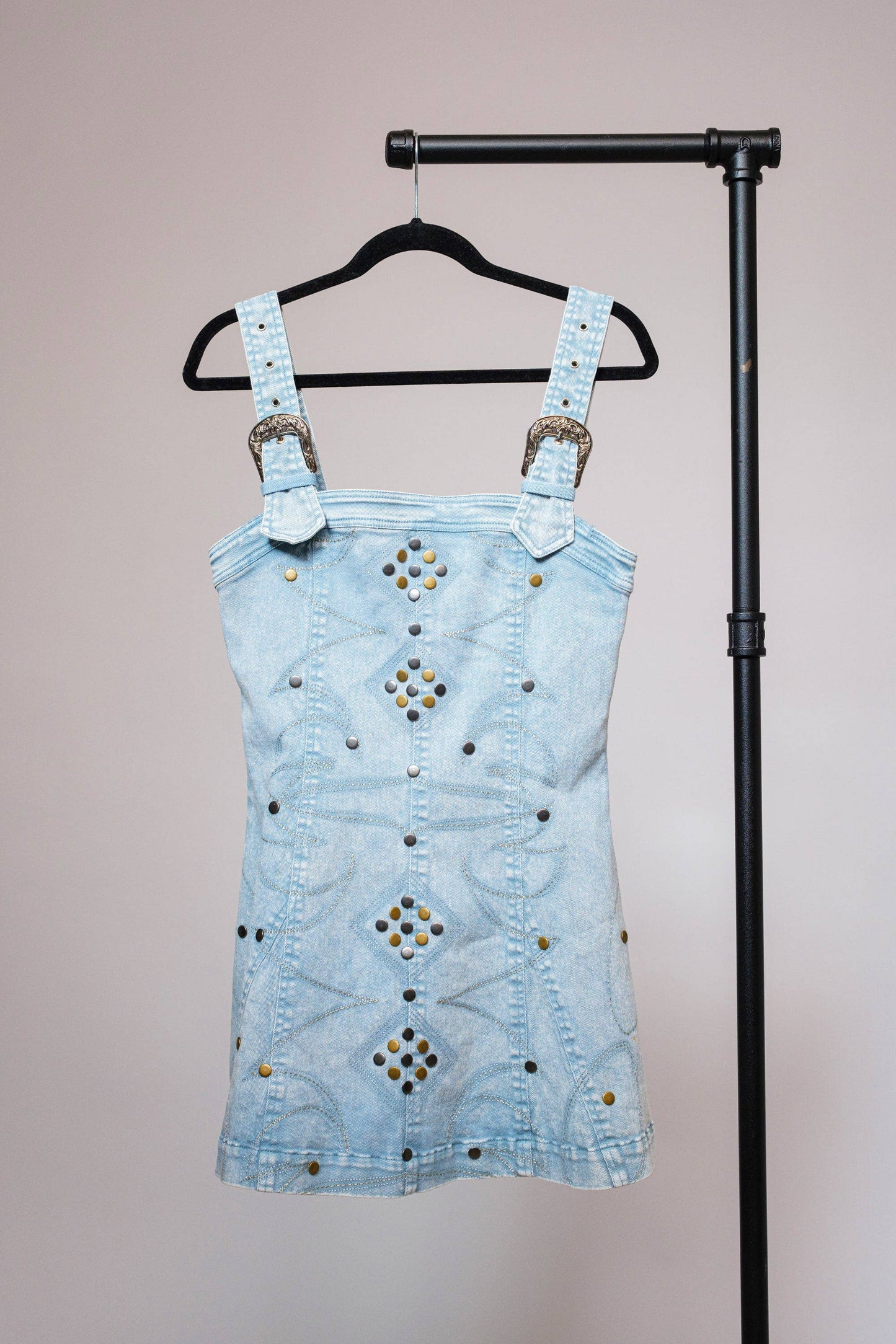 Sky Studded Denim Dress