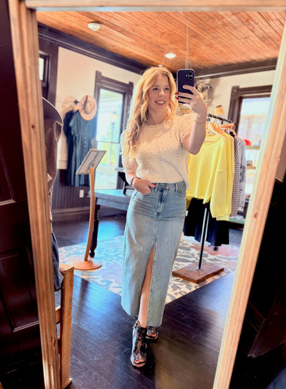 Thrill Ride Denim Skirt