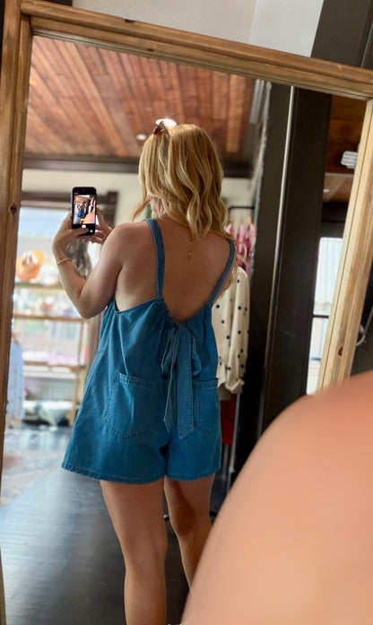 Blue Jean Baby Romper
