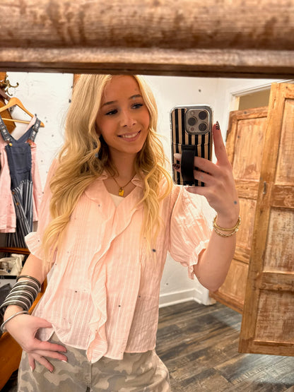 Ruffled Pink Top