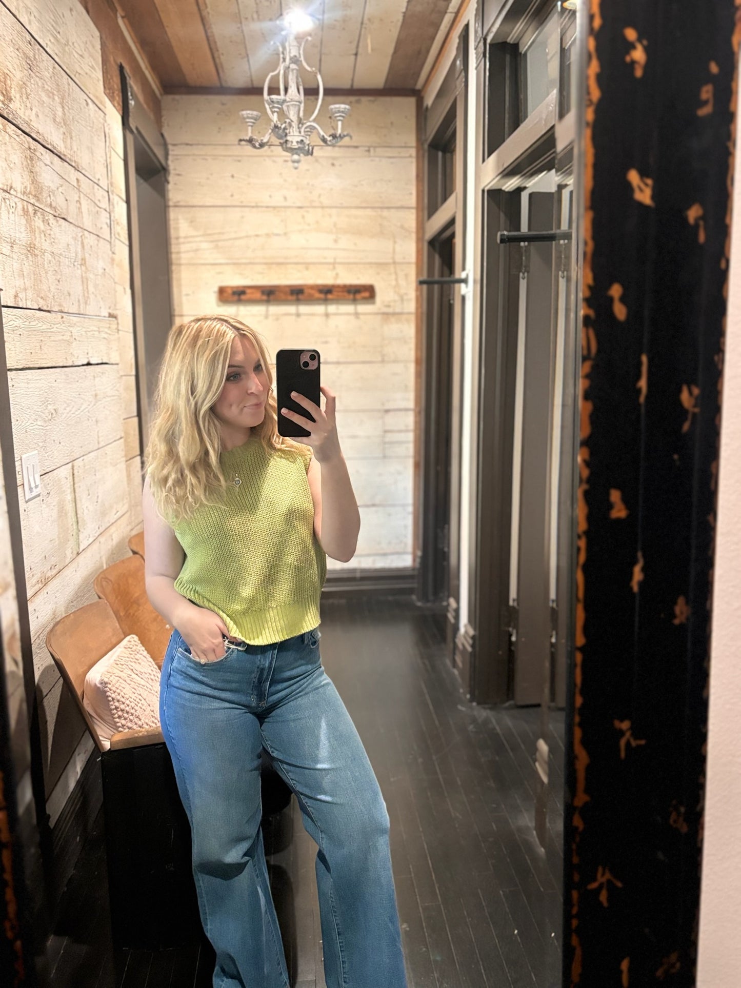 Tied Open Back Sweater Tank