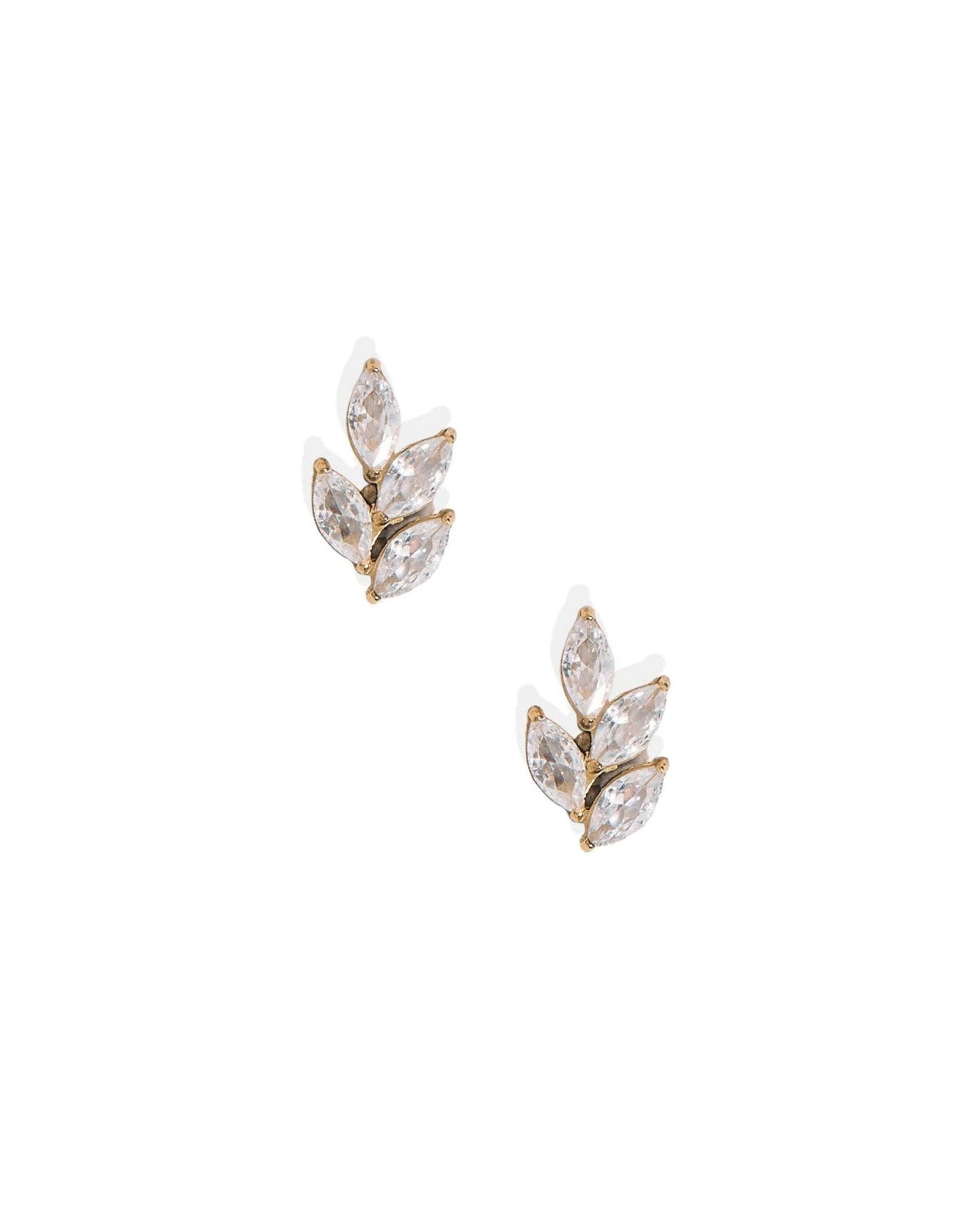 Screwback Stud Earrings - Laurel Gold