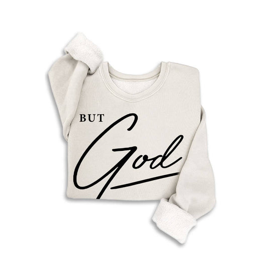 BUT GOD MINERAL GRAPHIC SWEATSHIRT