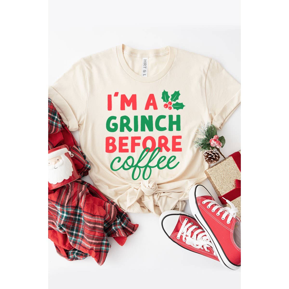 I'M A GRINCH BEFORE COFFEE GRAPHIC TEE