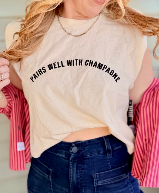 Pairs Well with Champagne Muscle Tee