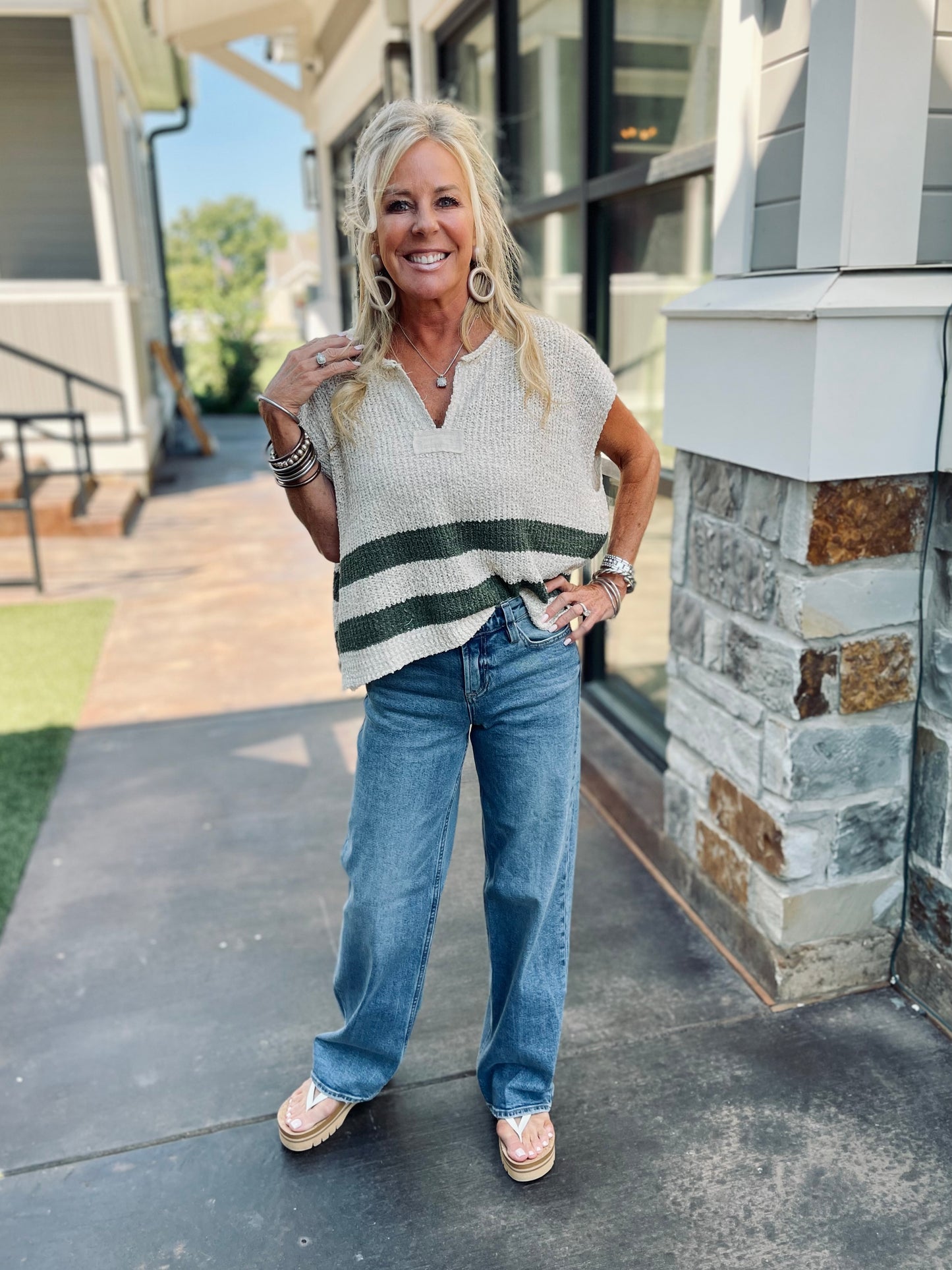 Olive Sleeveless Sweater