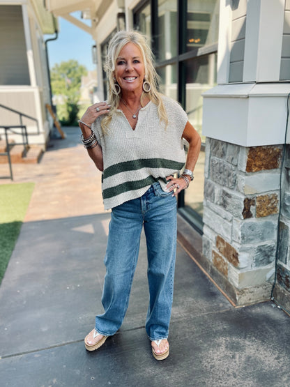 Olive Sleeveless Sweater