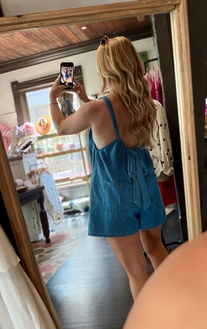 Blue Jean Baby Romper