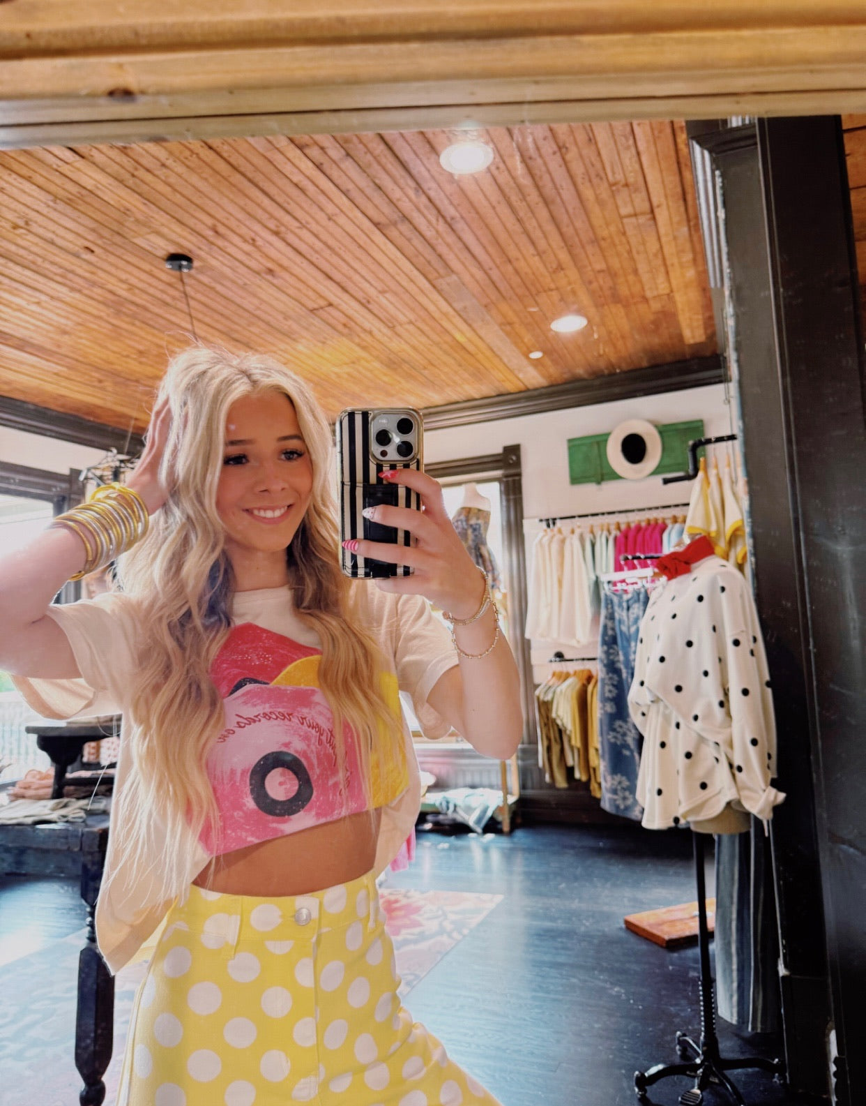 Daisy Dot Denim