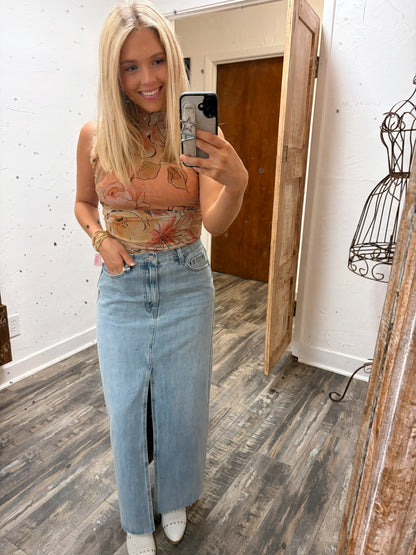 My Floral Mesh Top