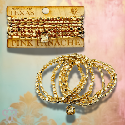 Gold & Square Bead Bracelet