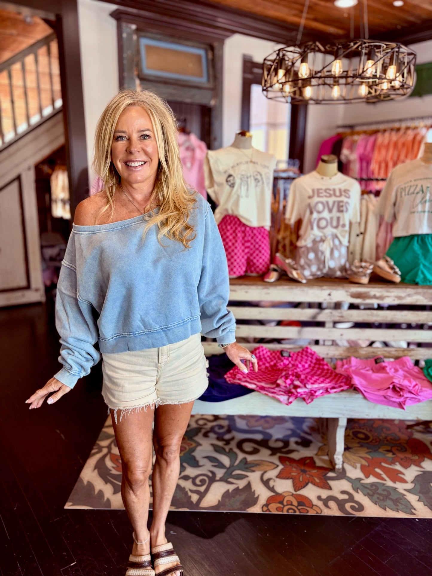 Off Shoulder Sweatshirt