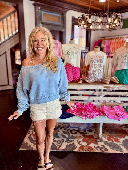 Off Shoulder Sweatshirt