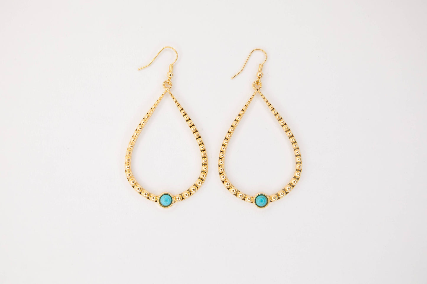 2.25" 18K Teardrop Earring on Fishook