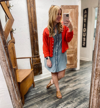 Basic Red Cardi
