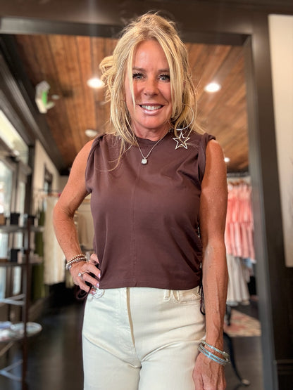 The Luna Top in Mocha