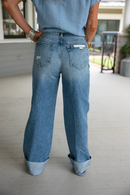 Crossover Distressed Dad Jean