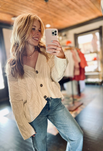 Cable Knit Cutie Cardi