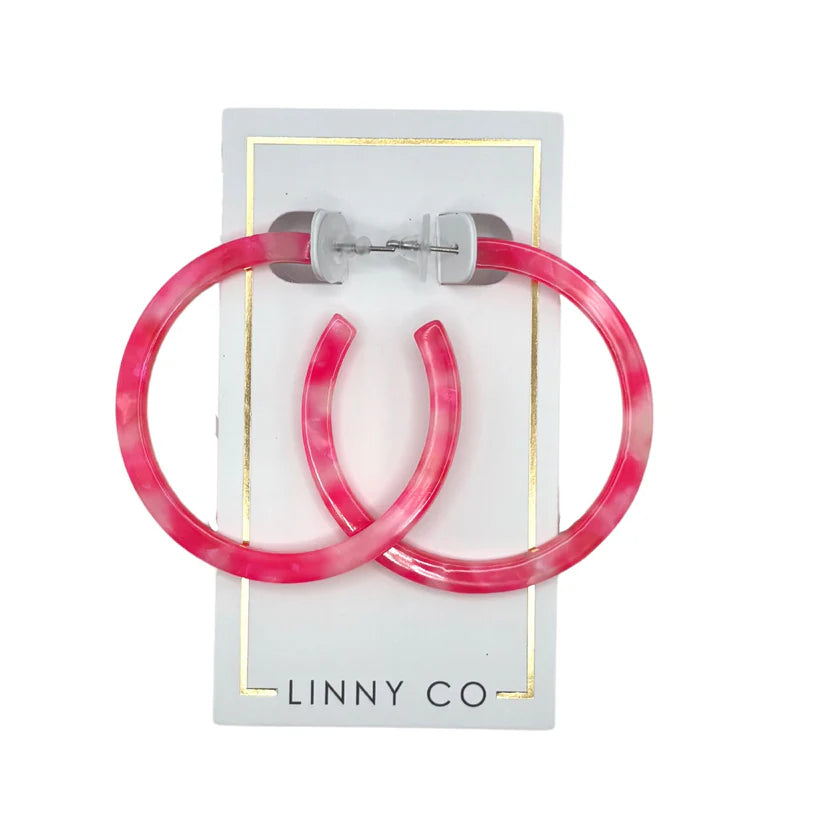 Pink Party Hoops