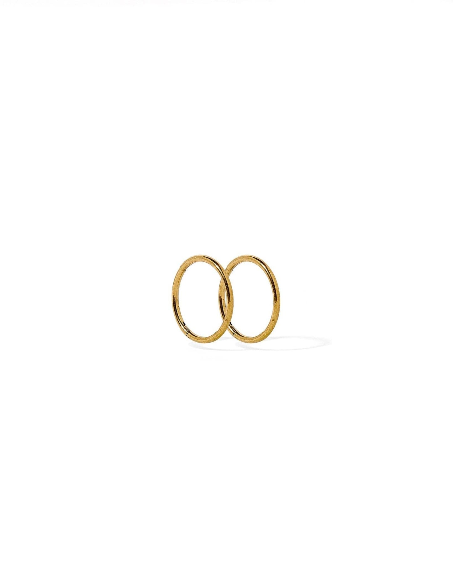 Huggie Infinity Hoop Earrings - Ava Gold 8mm