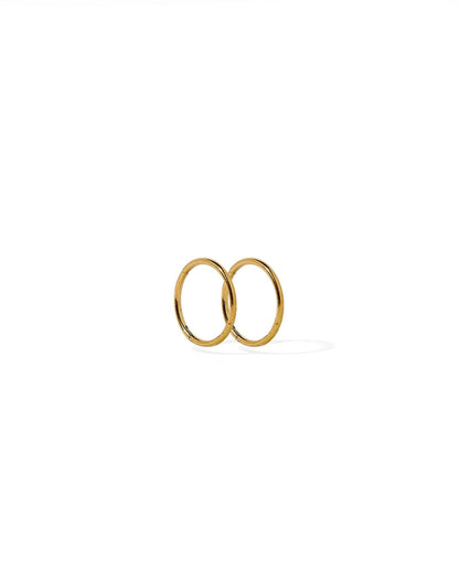 Huggie Infinity Hoop Earrings - Ava Gold 8mm