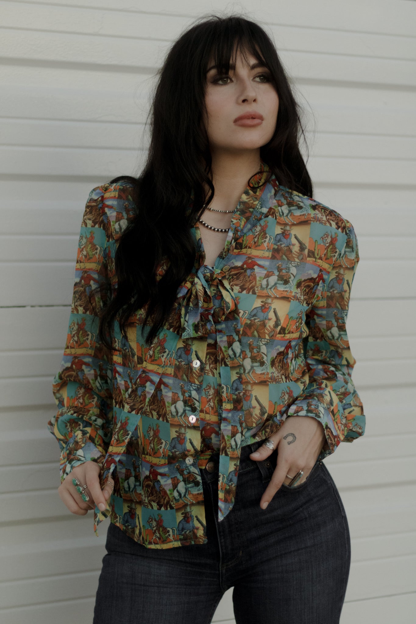 Howdy Hanny Yeehaw Tie Top