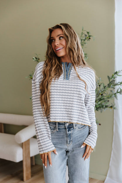 Tina Long Sleeve Henley Top