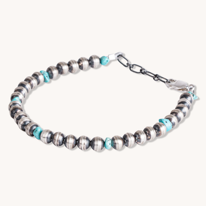 Turquoise Classic Pearls Bracelet (5mm)