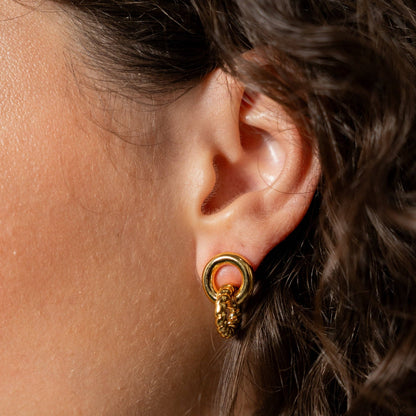 18K Gold Smooth and Twist Studs