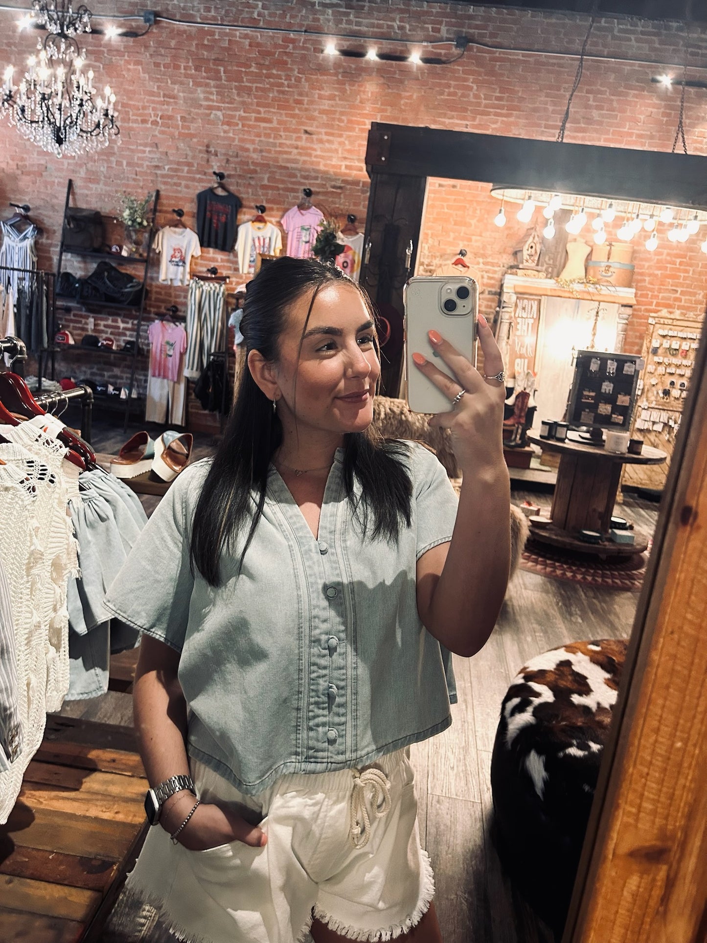 Remi Denim Top